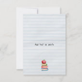 Carte De Remerciements Appréciation de l'enseignant Gnome avec coeur (Dos)