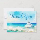 Carte De Remerciements Appréciation de l'équipage de croisière en mer de (Devant)