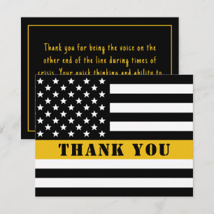 Carte De Remerciements Appréciation de l'indicateur de ligne d'or mince d