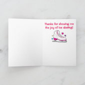 Carte De Remerciements Appréciation de professeur de patinage de glace : (Intérieur)