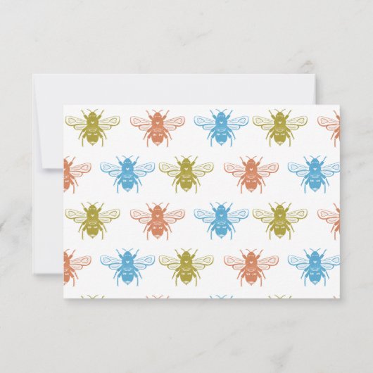 Carte De Remerciements Appréciation des abeilles mignonnes (Dos)