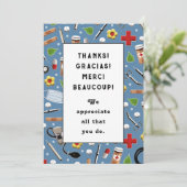 Carte De Remerciements Appréciation des infirmières (Debout devant)