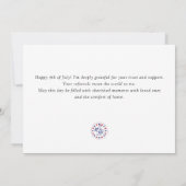 Carte De Remerciements Appréciation du client 4 juillet Realtor (Dos)