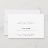 Carte De Remerciements Appréciation du client de votre entreprise Logo d' (Dos)