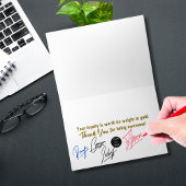 Carte De Remerciements Appréciation du client en or