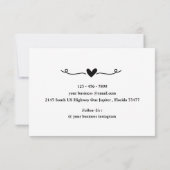 Carte De Remerciements Appréciation du client Valentine's Day (Dos)