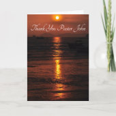Carte De Remerciements Appréciation du pasteur du coucher de soleil sur l (Devant)