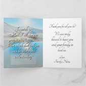 Carte De Remerciements Appréciation du pasteur North Lake Blue Sunrise (Intérieur)