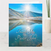 Carte De Remerciements Appréciation du pasteur North Lake Blue Sunrise (Devant)