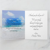 Carte De Remerciements Appréciation du pasteur Ocean Blue Waves (Intérieur)