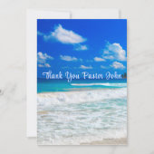 Carte De Remerciements Appréciation du pasteur Ocean Blue Waves (Devant)