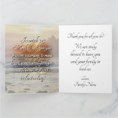 Carte De Remerciements Appréciation du pasteur Sunrise de l'océan Nord-Ou (Intérieur)