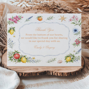 Carte De Remerciements Appréciation Florale de Citrus Côtiers