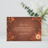 Carte De Remerciements Appréciation Florale Rustique Chaleureuse (Debout devant)