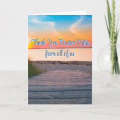 Carte De Remerciements Appréciation Pasteur Ocean Beach De La Congrégatio (Devant)