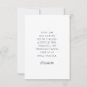 Carte De Remerciements Appréciation pour les médecins Infirmières| Photo  (Dos)