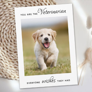 Carte De Remerciements Appréciation vétérinaire Animaux de compagnie Phot