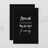 Carte De Remerciements appréciez les bonnes personnes, elles sont diffici (Devant / Derrière)