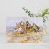 Carte De Remerciements Approche des hommes blancs par C. M. Russell (Debout devant)