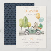 Carte De Remerciements Aqua Green N'importe quel âge Anniversaire Fête Te (Devant / Derrière)