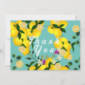 Carte De Remerciements Aqua Lemon Days (Devant)