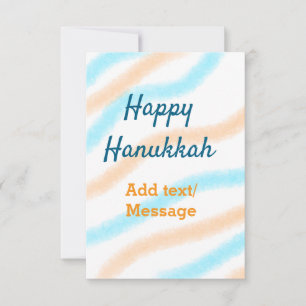 Carte De Remerciements Aqua orange happy Hanoukka ajouter un nom message