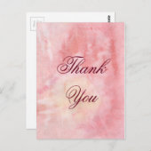 Carte de remerciements aquarelle (Devant / Derrière)