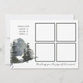 Carte De Remerciements Aquarelle À feuillage persistant Mountain Scene Ho (Dos)