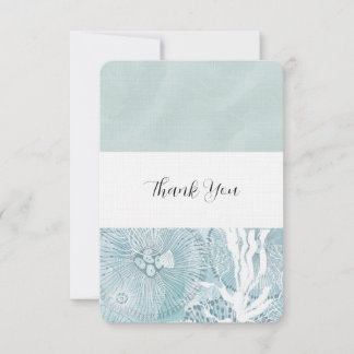 Carte De Remerciements Aquarelle Abstraite Bleue