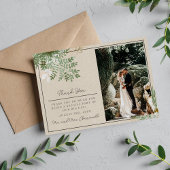 Carte De Remerciements Aquarelle Abstraite Mariage vert Sage