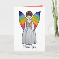 Aquarelle Angel Avec Arcs-En-Ciel Lire Un Livre