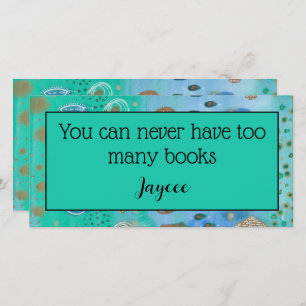 Carte De Remerciements Aquarelle art abstrait, marque de livre personnali