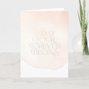 Carte De Remerciements Aquarelle aujourd'hui Forever commence mariage