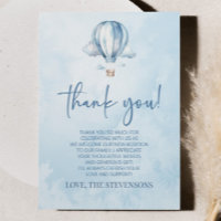 Aquarelle Baby shower à air chaud bleu