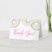 Carte De Remerciements Aquarelle Baby shower blanc arrosé (Devant)