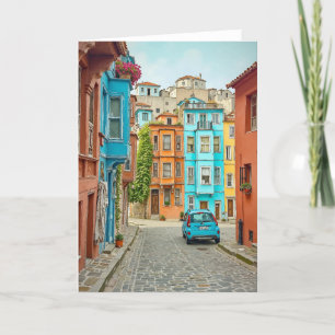 Carte De Remerciements Aquarelle Balat Istanbul Turquie
