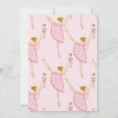 Carte De Remerciements Aquarelle Ballerina Nutcracker rose (Dos)