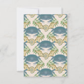 Carte De Remerciements Aquarelle Bleu Crabe Retraite (Dos)