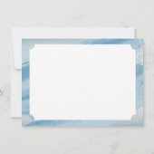 Carte De Remerciements Aquarelle bleu moderne (Dos)