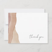 Carte De Remerciements Aquarelle Boho Abstraite (Devant)