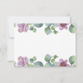 Carte De Remerciements Aquarelle Botanique Eucalyptus Mariage (Dos)