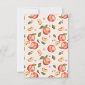 Carte De Remerciements Aquarelle botanique Pêches et fleurs (Dos)