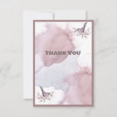 Carte De Remerciements Aquarelle Bourgogne Dusty (Devant)