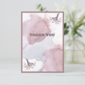 Carte De Remerciements Aquarelle Bourgogne Dusty (Debout devant)