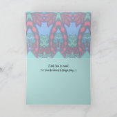 Carte De Remerciements Aquarelle Chat et courtepointe (Intérieur)