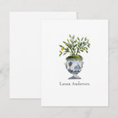 Carte De Remerciements Aquarelle Citron plat topiaire (Devant / Derrière)