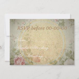 Carte De Remerciements Aquarelle classique Elégante Roses Roses Roses Ros