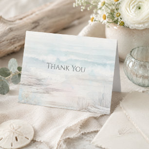 Carte De Remerciements Aquarelle Côtière Minimaliste