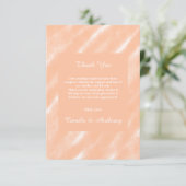 Carte De Remerciements Aquarelle couleur Fuzz Peach Motif Abstrait (Debout devant)
