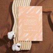 Carte De Remerciements Aquarelle couleur Fuzz Peach Motif Abstrait